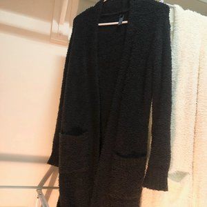 COPY - COZY KNIT SHORT ROBE SKIMS BLACK